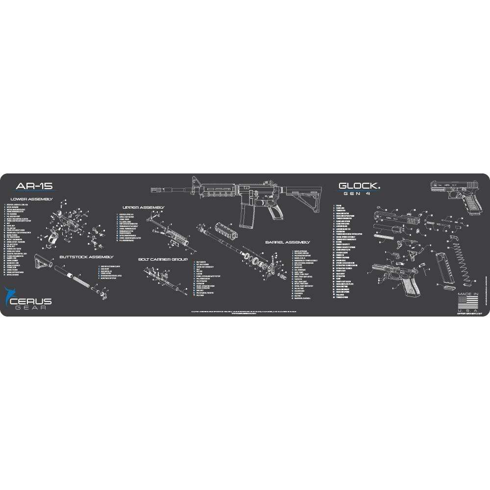 Cleaning Equipment Cerus Gear Ready Series MAGNUM 14X48 3mm PROMAT FOR AR15/GLOCK SCHEMATIC COMBO MAGNUM XXL CHAR GRY